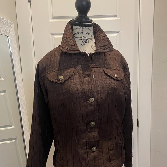Ruby Rd Brown Jacket - Timeless Style with Modern Flair Size 16P - Vintage. - Picture 2 of 4